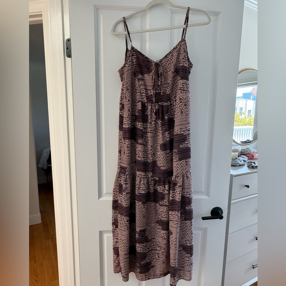 Ces Femme Purple and Brown Maxi Dress